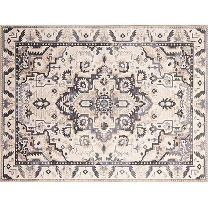 Lässiger Shabby Chic Teppich Bunt Geometrisches Muster Teppich Rutschfeste Rückseite Fleckenresistenter Teppich für den Raum | Bowlift