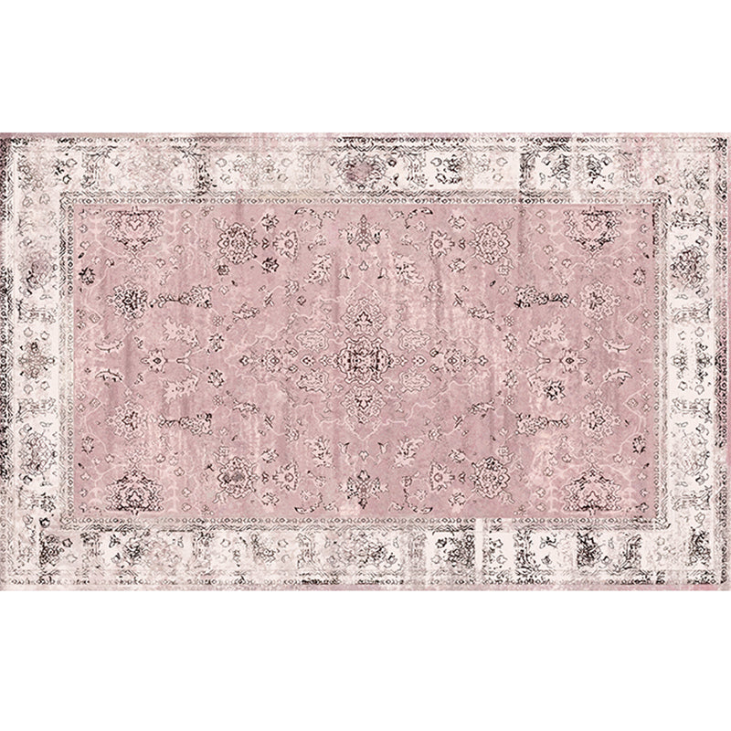 BowLift | Retro geometric pattern carpet multicolored synthetic area carpet non-slip pet-friendly washable carpet for room