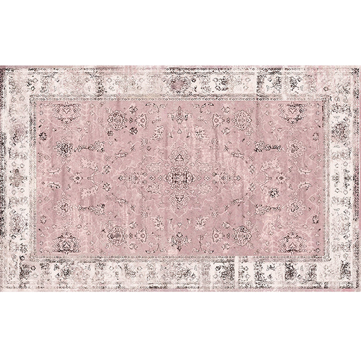 BowLift | Retro geometric pattern carpet multicolored synthetic area carpet non-slip pet-friendly washable carpet for room