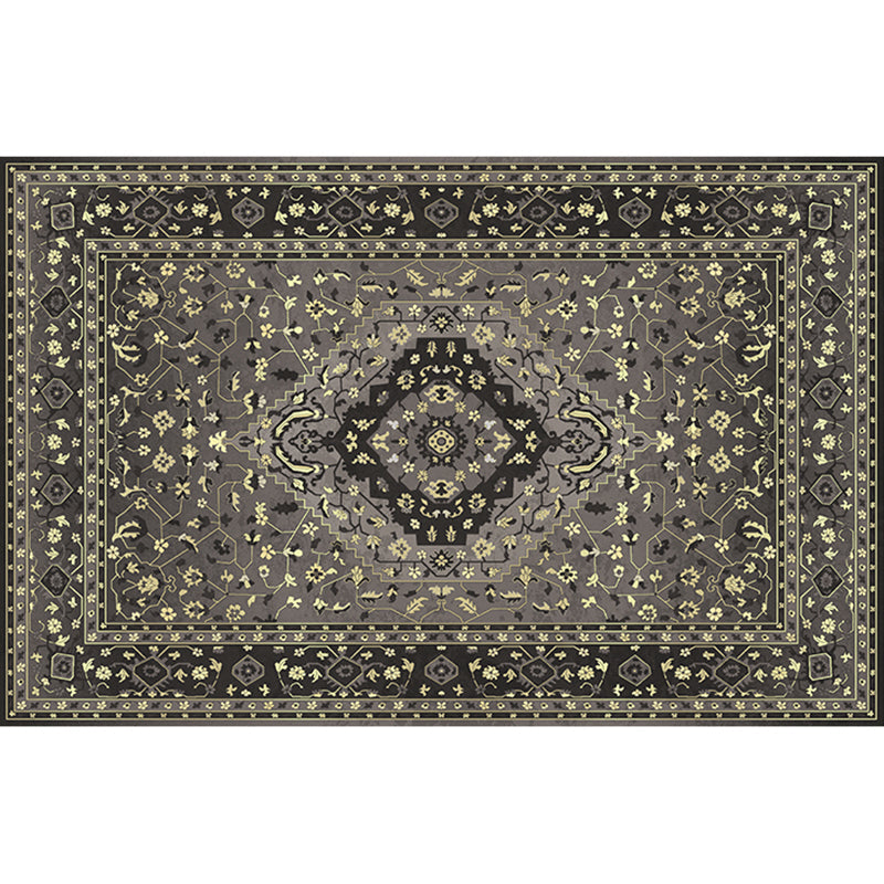 BowLift | Retro geometric pattern carpet multicolored synthetic area carpet non-slip pet-friendly washable carpet for room