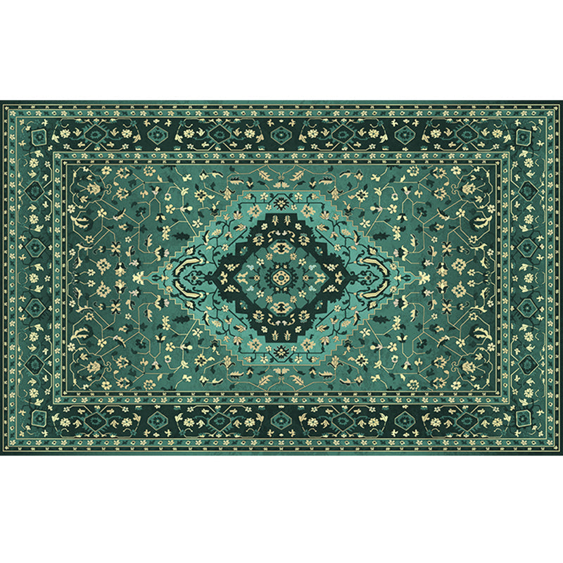BowLift | Retro geometric pattern carpet multicolored synthetic area carpet non-slip pet-friendly washable carpet for room