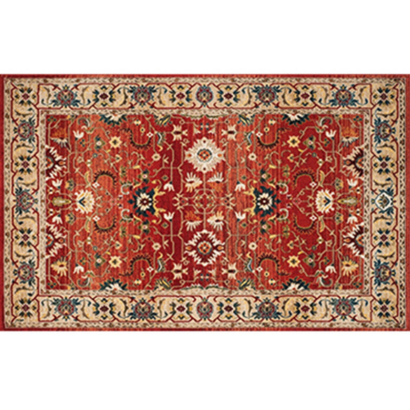 BowLift | Retro geometric pattern carpet multicolored synthetic area carpet non-slip pet-friendly washable carpet for room
