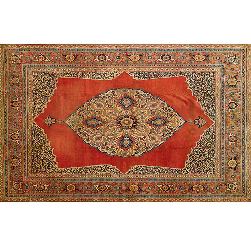 BowLift | Retro geometric pattern carpet multicolored synthetic area carpet non-slip pet-friendly washable carpet for room