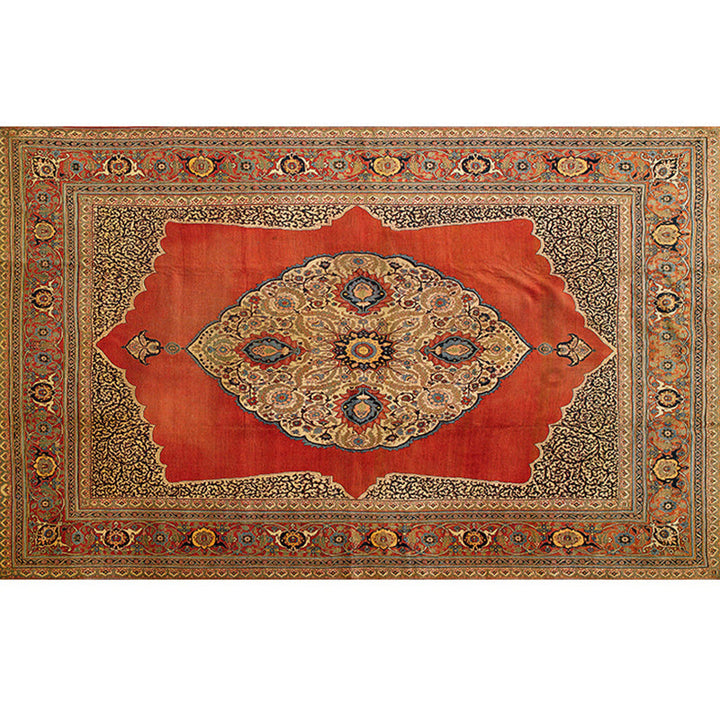 BowLift | Retro geometric pattern carpet multicolored synthetic area carpet non-slip pet-friendly washable carpet for room
