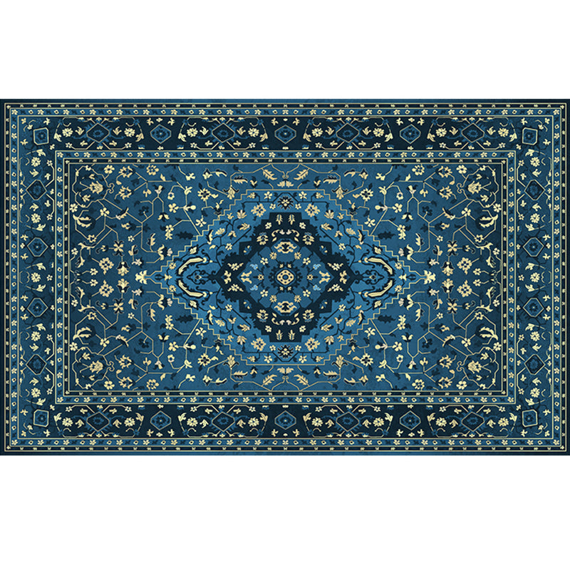 BowLift | Retro geometric pattern carpet multicolored synthetic area carpet non-slip pet-friendly washable carpet for room
