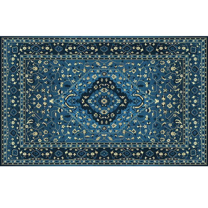 BowLift | Retro geometric pattern carpet multicolored synthetic area carpet non-slip pet-friendly washable carpet for room