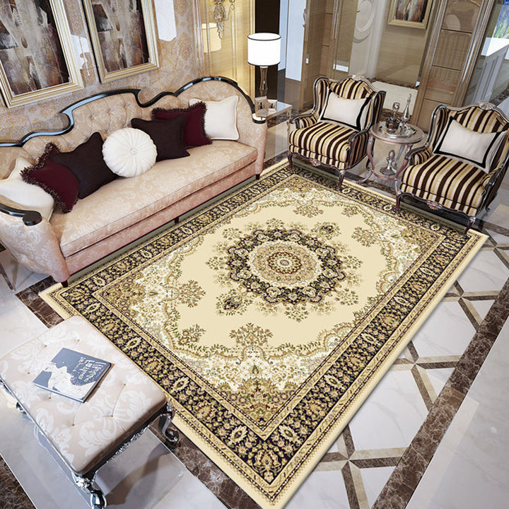 BowLift | Multicolored Living Room Rug Olden Floral Print Rug Polyester Non-slip Machine washable Rug