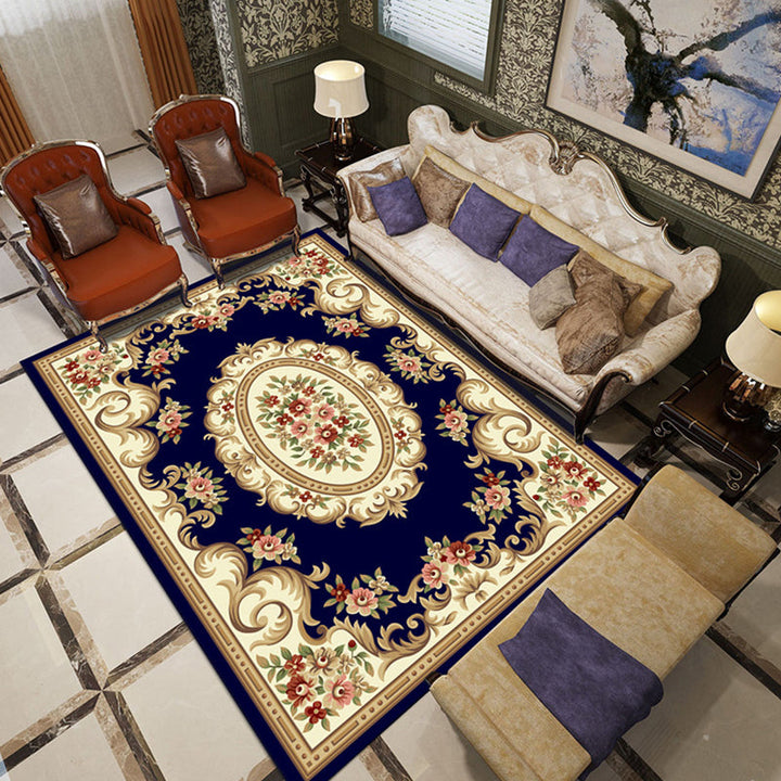 BowLift | Multicolored Living Room Rug Olden Floral Print Rug Polyester Non-slip Machine washable Rug