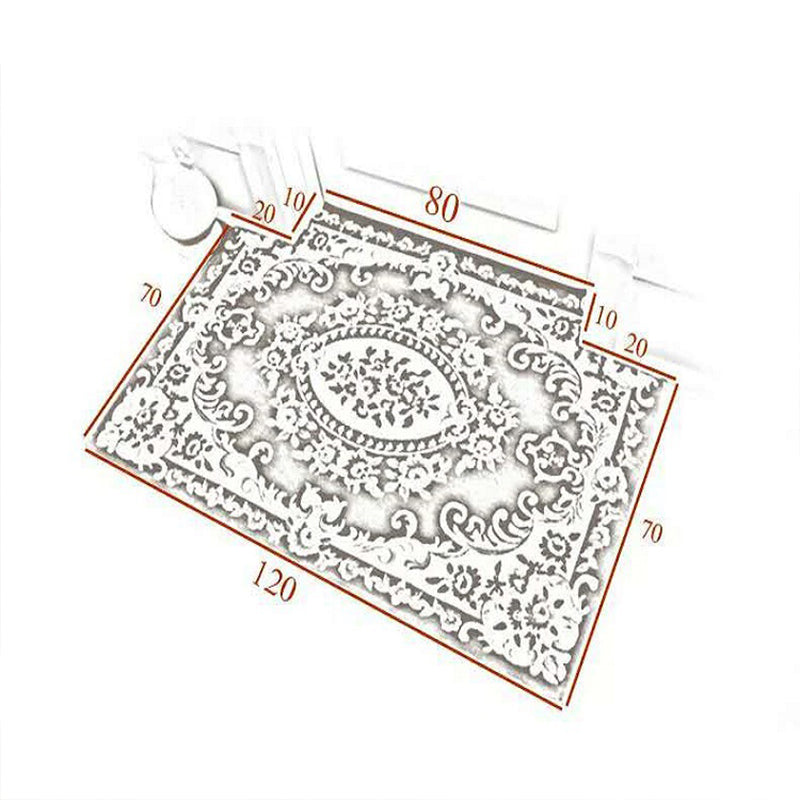 BowLift | Multicolored bedroom rug Shabby Chic floral pattern area rug acrylic non-slip backing stain-resistant rug
