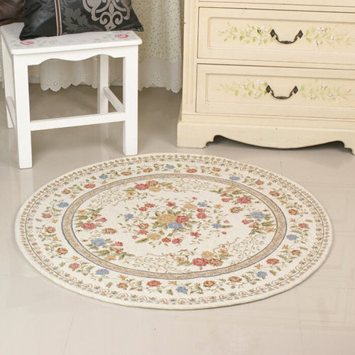 BowLift | Fancyn Multicolored Olden Carpet Synthetic Floral Printed Indoor Rug Non-Slip Back Stain Resistant Rug for Bedroom