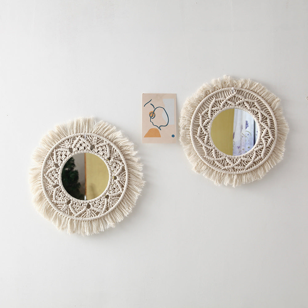 Decorative Macrame Wall Mirror Bowlift