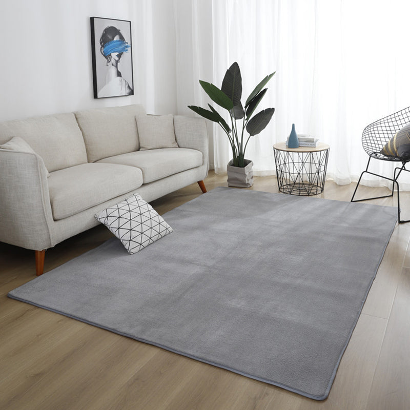Simple Living Room Rug Multicolored Solid Color Rug Cotton Non-Slip Backing Easy Care Indoor Rug | Bowlift