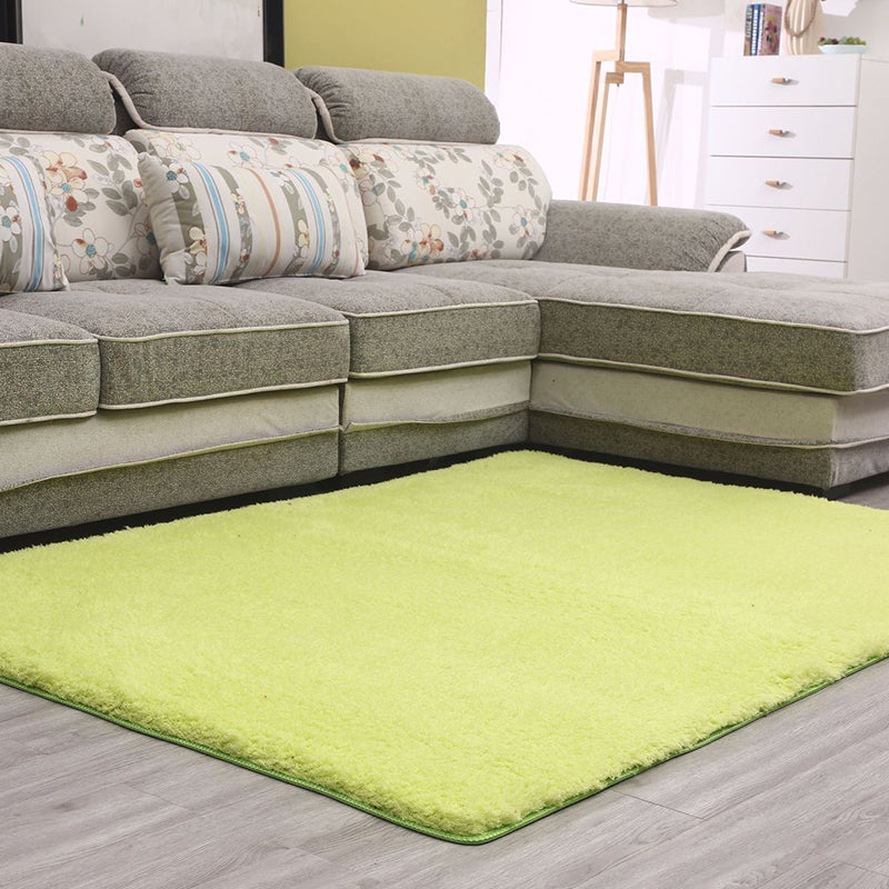 Simple Living Room Rug Multicolor Solid Area Rug Lambswool Non-Slip Easy Care Indoor Rug | Bowlift