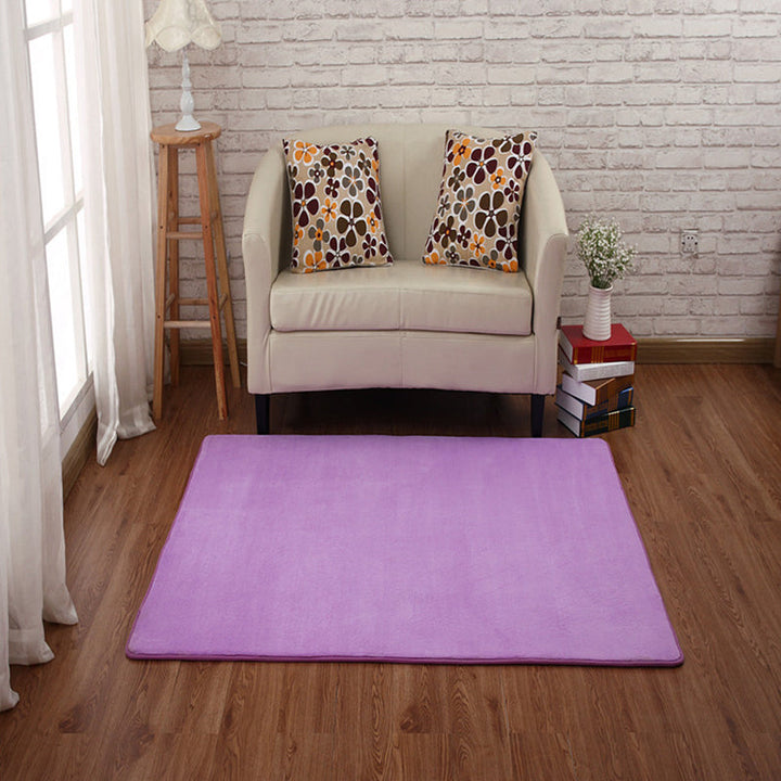 Casual bedroom rug Multicolored Solid indoor rug PVC Non-slip Easy-care Washable rug | Bowlift