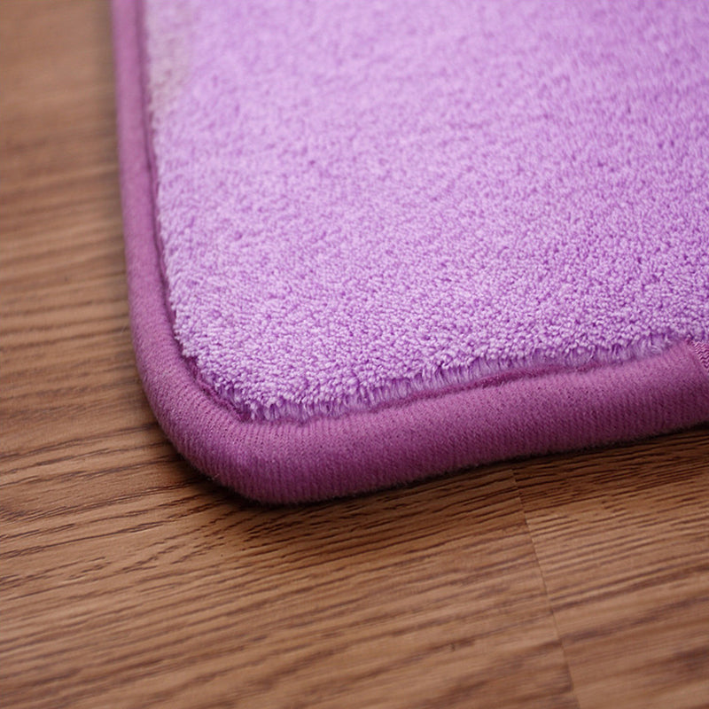 Casual bedroom rug Multicolored Solid indoor rug PVC Non-slip Easy-care Washable rug | Bowlift