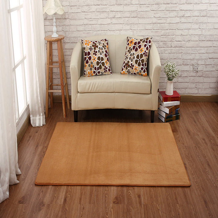 Casual bedroom rug Multicolored Solid indoor rug PVC Non-slip Easy-care Washable rug | Bowlift