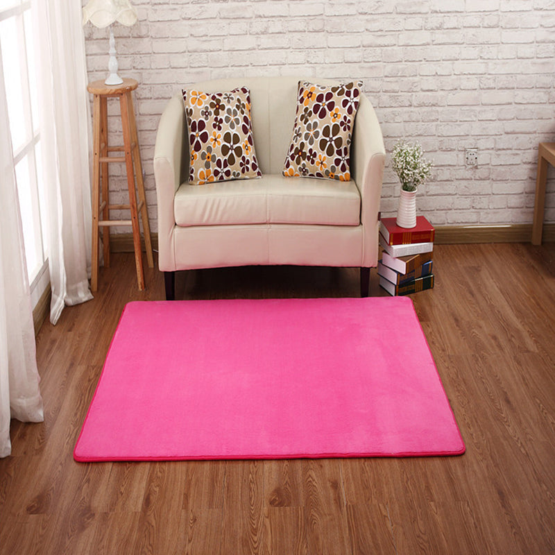 Casual bedroom rug Multicolored Solid indoor rug PVC Non-slip Easy-care Washable rug | Bowlift