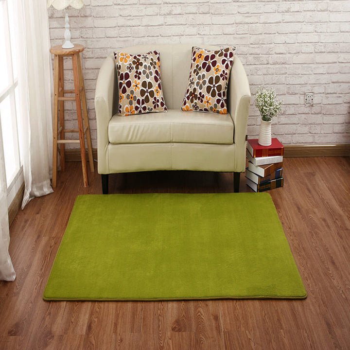 Casual bedroom rug Multicolored Solid indoor rug PVC Non-slip Easy-care Washable rug | Bowlift