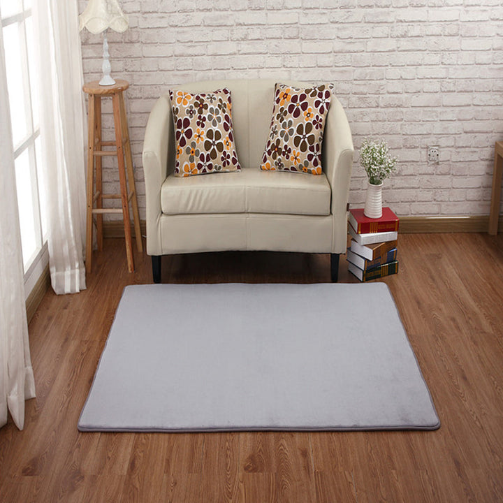 Casual bedroom rug Multicolored Solid indoor rug PVC Non-slip Easy-care Washable rug | Bowlift
