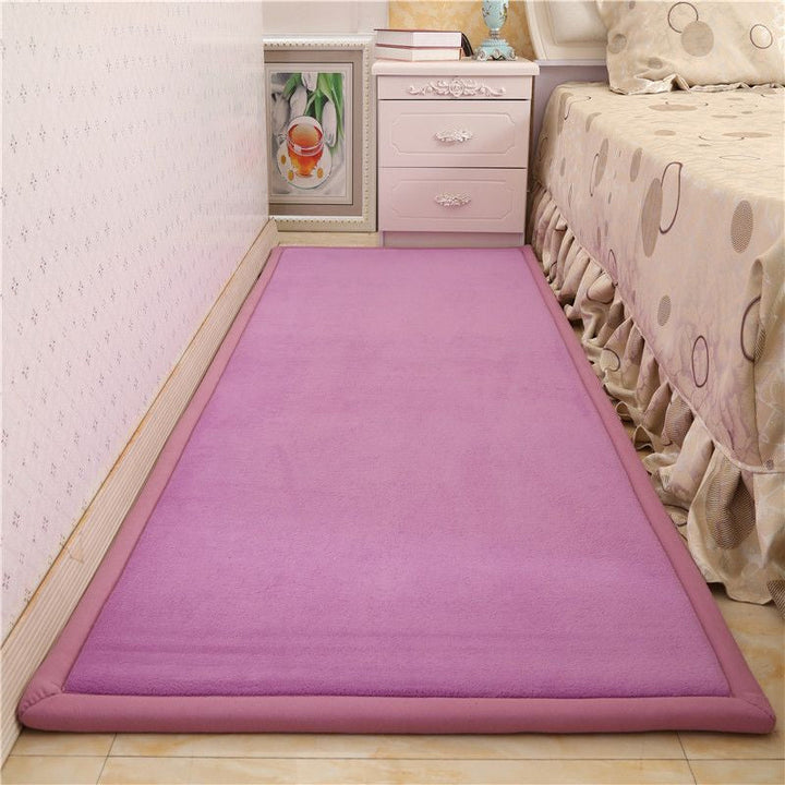 Modern solid color rug Multicolored cotton blend rug Easy care Pet friendly area rug for the living room | Bowlift