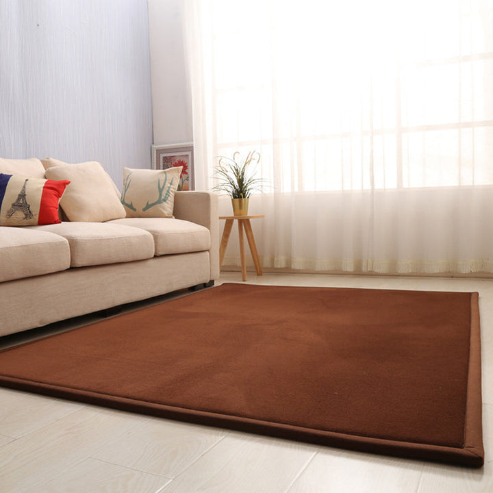 Modern solid color rug Multicolored cotton blend rug Easy care Pet friendly area rug for the living room | Bowlift
