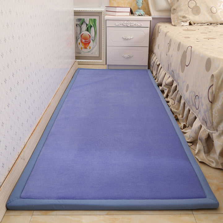 Modern solid color rug Multicolored cotton blend rug Easy care Pet friendly area rug for the living room | Bowlift