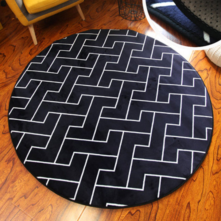Casual striped pattern rug Multicolored cotton blend indoor rug non-slip backing pet-friendly rug for bedroom | Bowlift