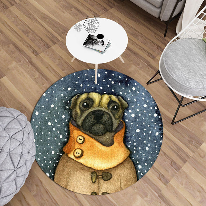 Modern living room rug Multicolored rug with animal print Polyester Non-slip backing Easy-care rug | Bowlift