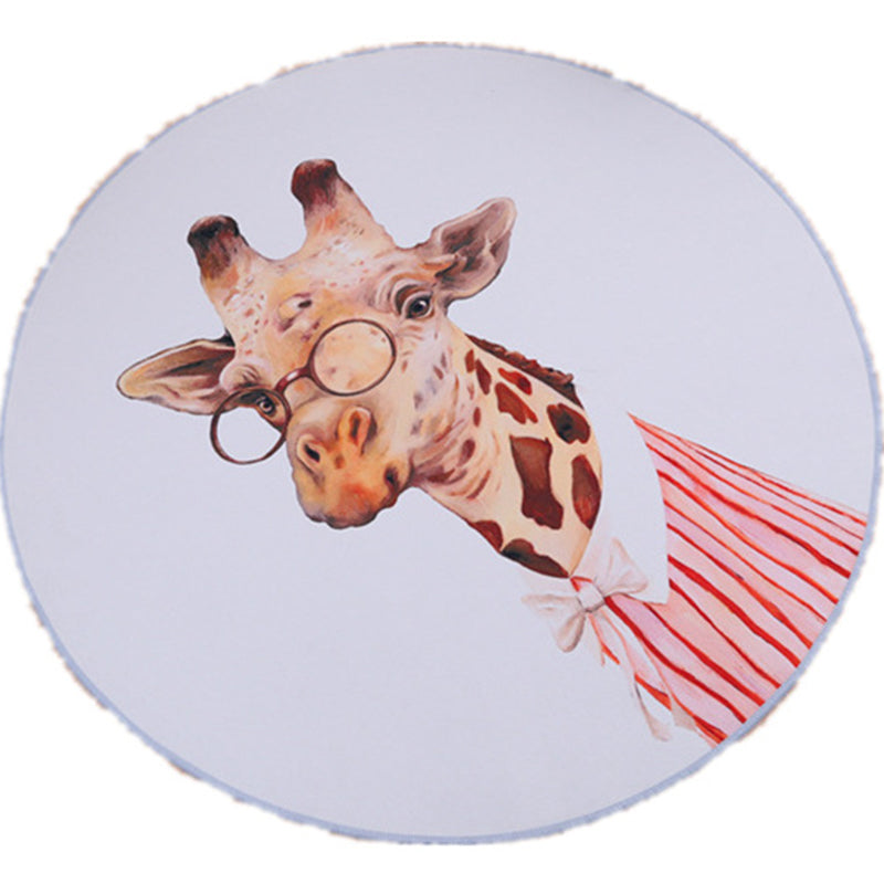 Sweet Bedroom Rug Multicolored Animal Print Rug PVC Easy Care Stain Resistant Indoor Rug | Bowlift