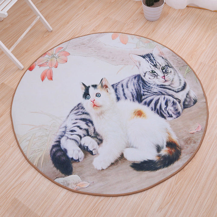 Sweet Bedroom Rug Multicolored Animal Print Rug PVC Easy Care Stain Resistant Indoor Rug | Bowlift