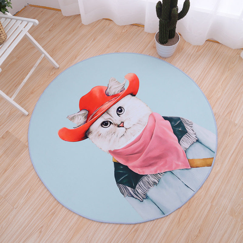 Sweet Bedroom Rug Multicolored Animal Print Rug PVC Easy Care Stain Resistant Indoor Rug | Bowlift