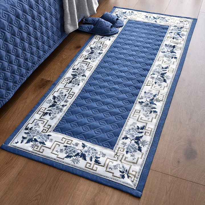 BowLift | Multi-colored Asia Rug Polypropylene Flower Print Carpet Non-slip Backing Pet-friendly Carpet for Bedroom