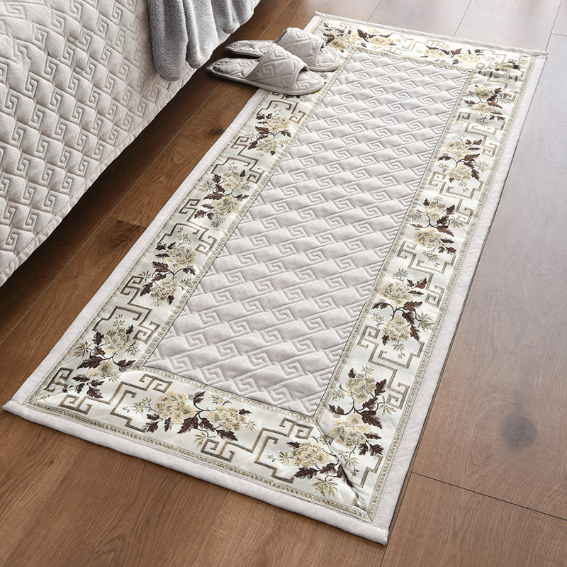 BowLift | Multi-colored Asia Rug Polypropylene Flower Print Carpet Non-slip Backing Pet-friendly Carpet for Bedroom