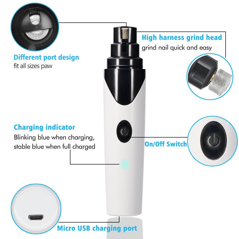 BowLift | Rechargeable Pet Nail Grinder Soundless Good for Pet's Health