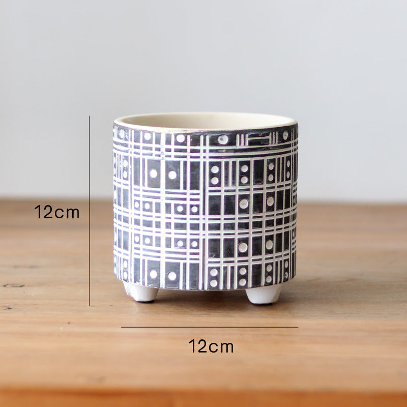 Decorative flower pot with elegant pattern Bowlift