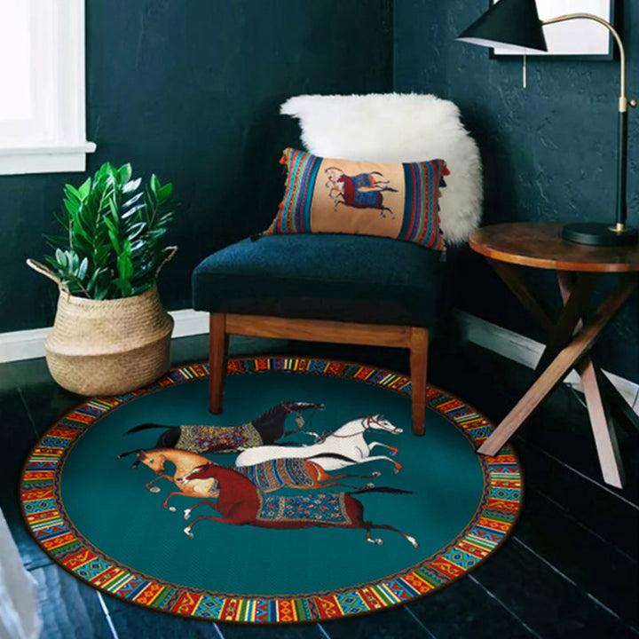 BowLift | Modern bedroom carpet Multicolor animal print indoor carpet Polyester non-slip backing pet-friendly rug