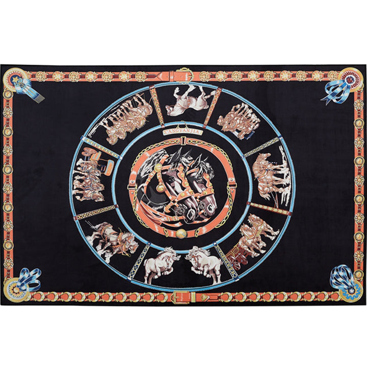 BowLift | Modern bedroom carpet Multicolor animal print indoor carpet Polyester non-slip backing pet-friendly rug