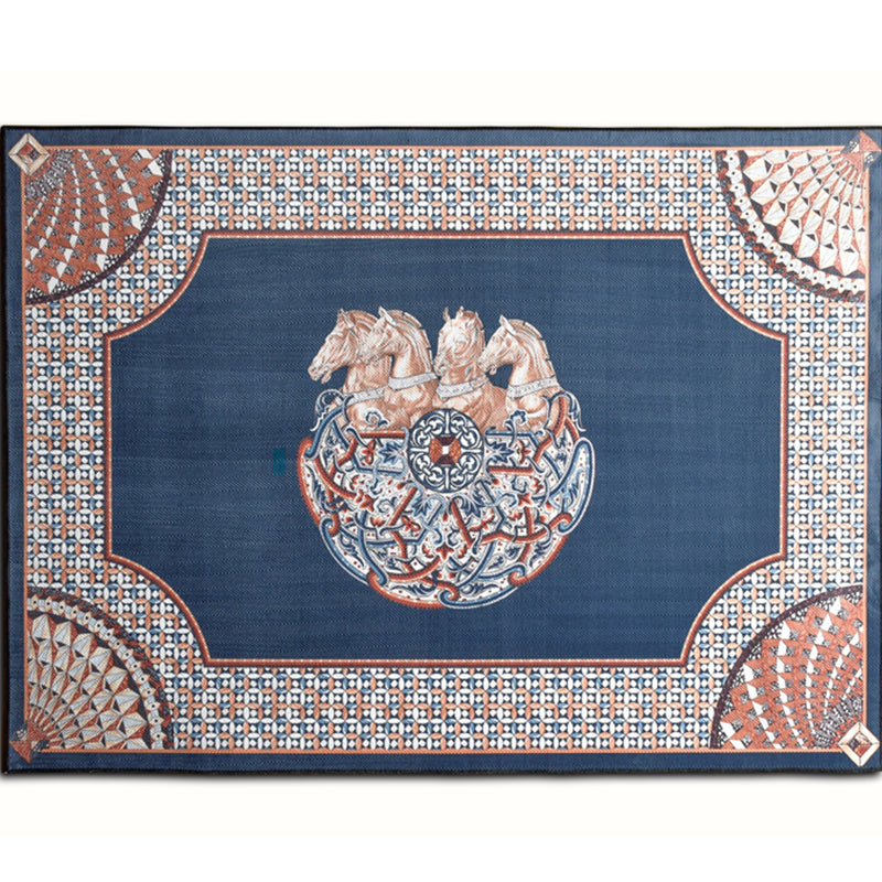 BowLift | Modern bedroom carpet Multicolor animal print indoor carpet Polyester non-slip backing pet-friendly rug