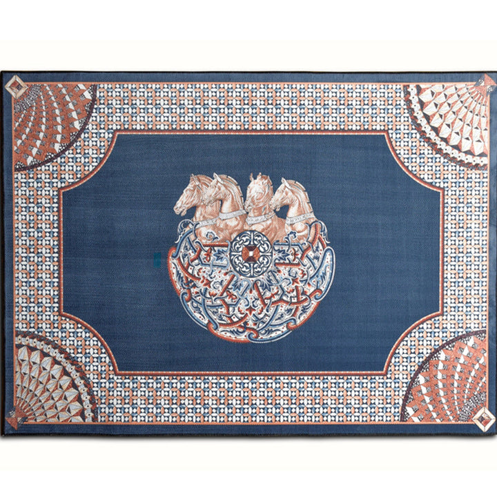BowLift | Modern bedroom carpet Multicolor animal print indoor carpet Polyester non-slip backing pet-friendly rug