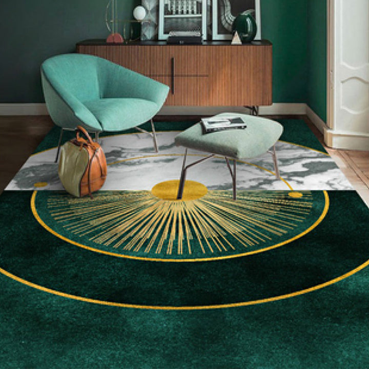 BowLift | Nordic Geo Printed Rug Multi-Color Synthetic Carpet Easy Care Machine Washable Indoor Carpet for Parlor