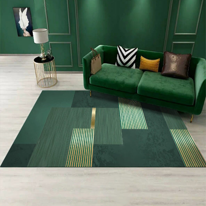 BowLift | Nordic Geo Printed Rug Multi-Color Synthetic Carpet Easy Care Machine Washable Indoor Carpet for Parlor