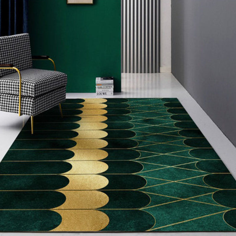 BowLift | Nordic Geo Printed Rug Multi-Color Synthetic Carpet Easy Care Machine Washable Indoor Carpet for Parlor