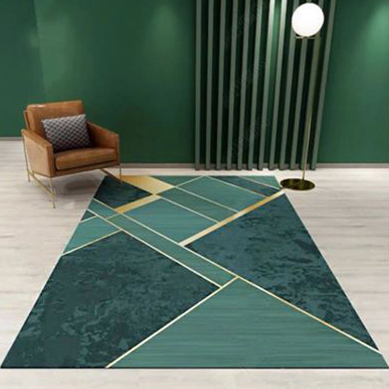 BowLift | Nordic Geo Printed Rug Multi-Color Synthetic Carpet Easy Care Machine Washable Indoor Carpet for Parlor