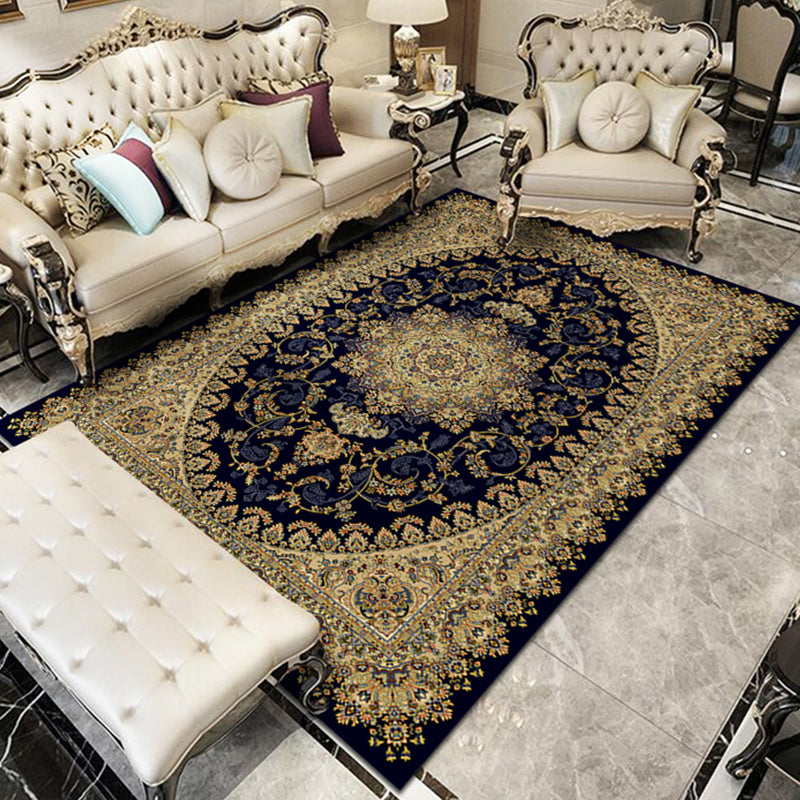 BowLift | Nostalgia Floral Printed Rug Multicolor Synthetic Indoor Rug Non-Slip Backing Washable Rug for the Living Room