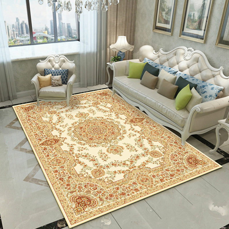 BowLift | Nostalgia Floral Printed Rug Multicolor Synthetic Indoor Rug Non-Slip Backing Washable Rug for the Living Room