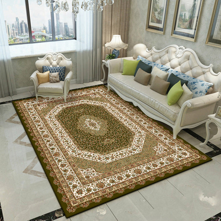 BowLift | Nostalgia Floral Printed Rug Multicolor Synthetic Indoor Rug Non-Slip Backing Washable Rug for the Living Room