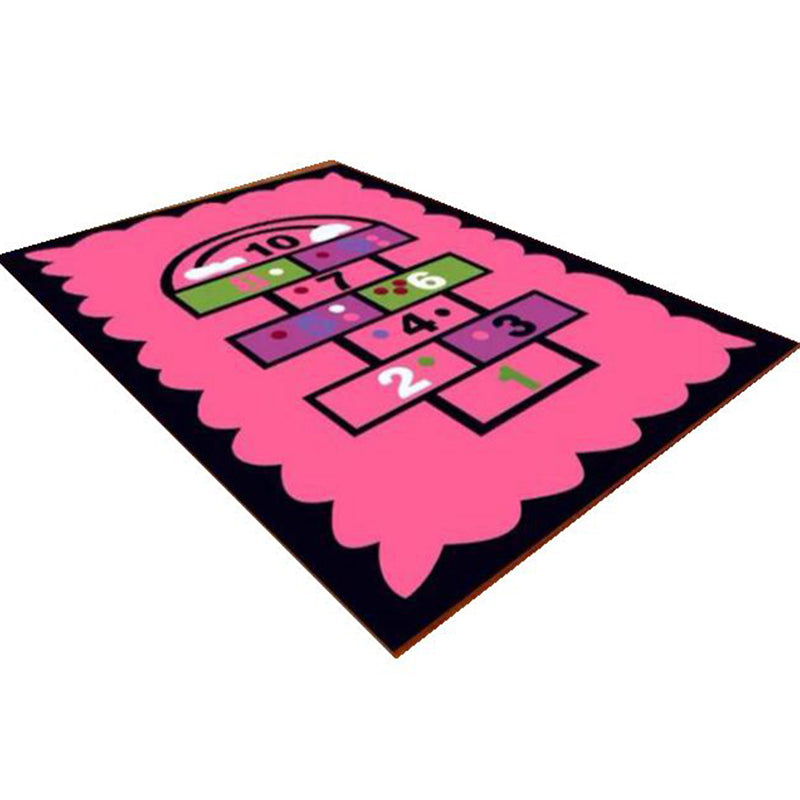 BowLift | Multicolored floral print rug made of cotton blend Scandinavian rug Pet friendly Machine washable rug for parlor