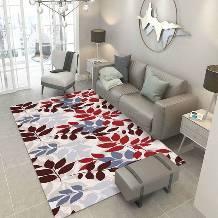 BowLift | Multicolored floral print rug made of cotton blend Scandinavian rug Pet friendly Machine washable rug for parlor