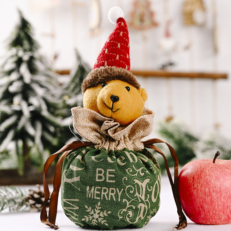 Cute Christmas figure with heart pouch Bowlift