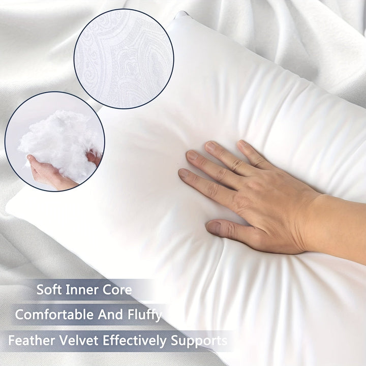 2pcs Bed Pillows For Sleeping, Cooling Pillows, Top-end Microfiber Cover For Side Stomach Back Sleepers | Bowlift